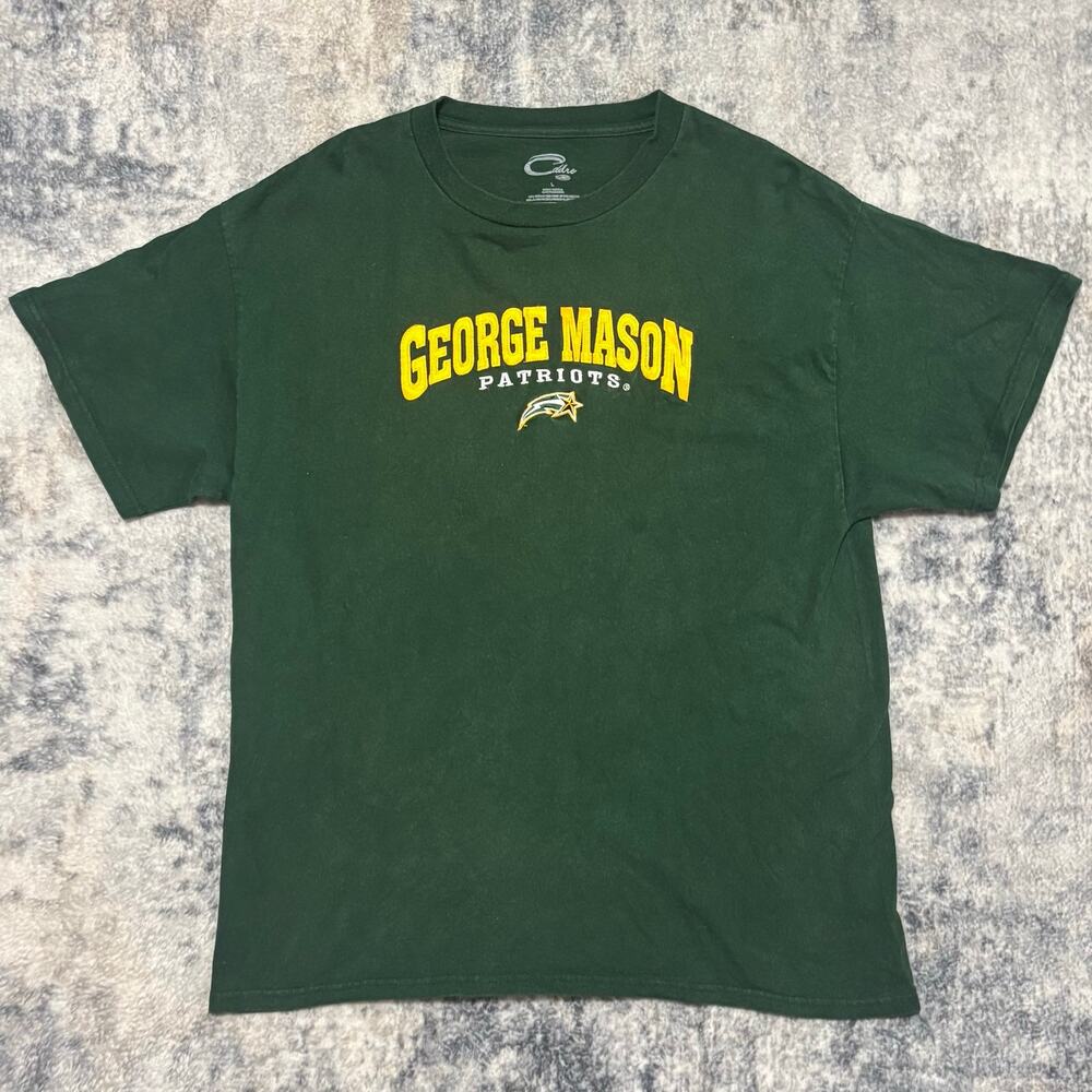 George Mason Patriots Men's Forest Green Graphic T-Shirt Large Cadre 100% Cotton